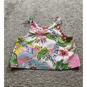 Lilly Pulitzer Girls Floral Colorful Tank Top L 10/12‎ Beachy Summer Target